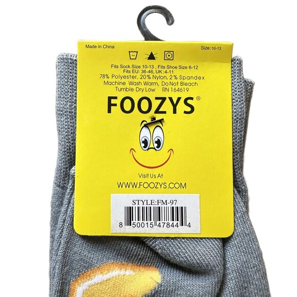 NWT Foozys Grey #1 Grandpa Trophy Graphic Novelty Socks Men's One Size - Picture 4 of 4
